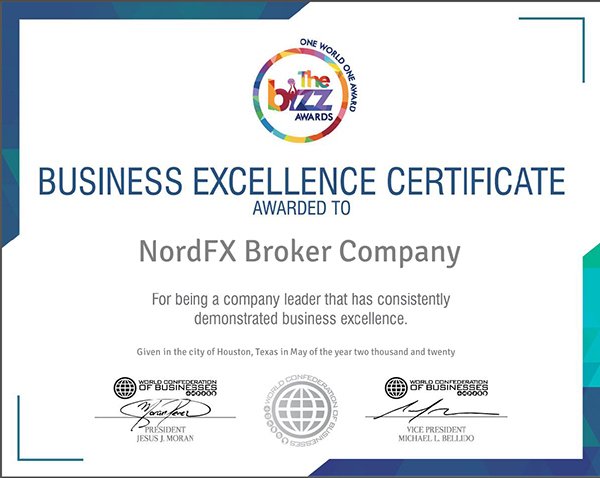 NordFX荣获WORLDCOB世界企业联盟《卓越企业运营奖》1